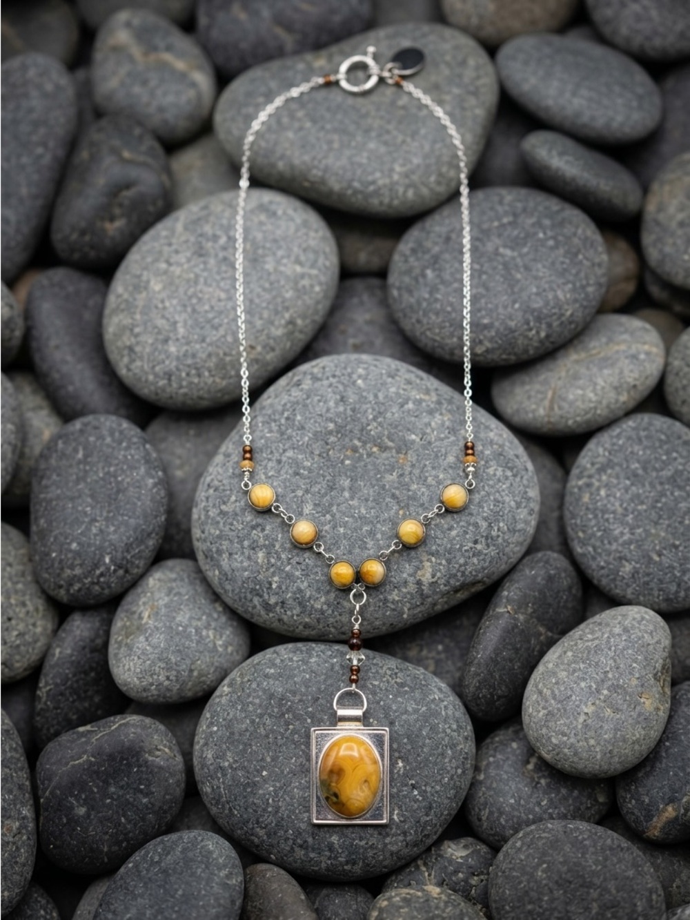 Crazy Lace Jasper Pendant Necklace
